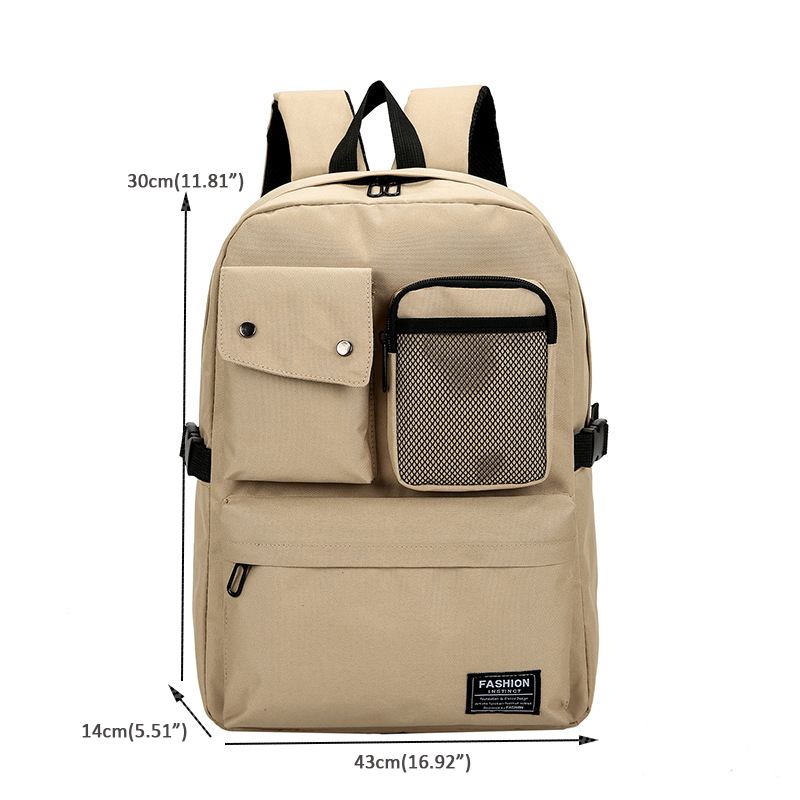 Utomhus Canvas Casual Ryggsäck Med Stor Kapacitet