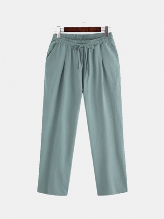 Baggy Yogabyxor I Bomull Med Vida Ben För Män
