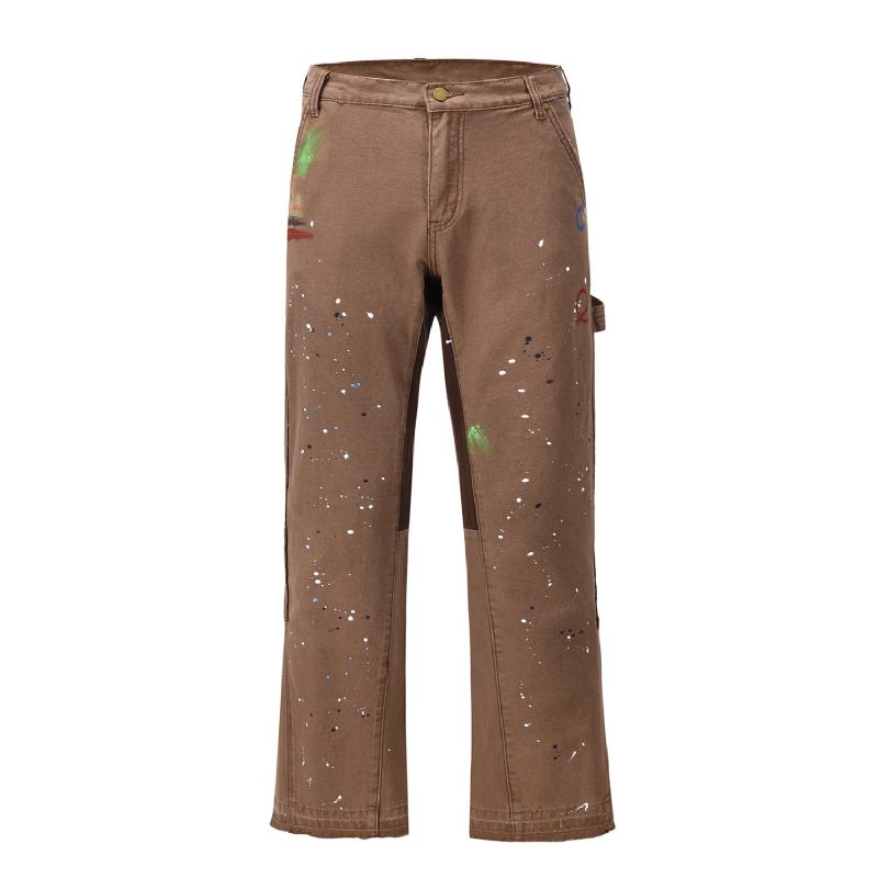Cargo Pants Retrofit Style Inkjet Flared Byxor