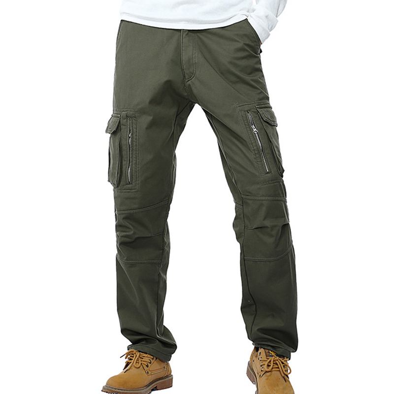 Casual Fleece För Män Vattentäta Förtjockade Taktiska Byxor