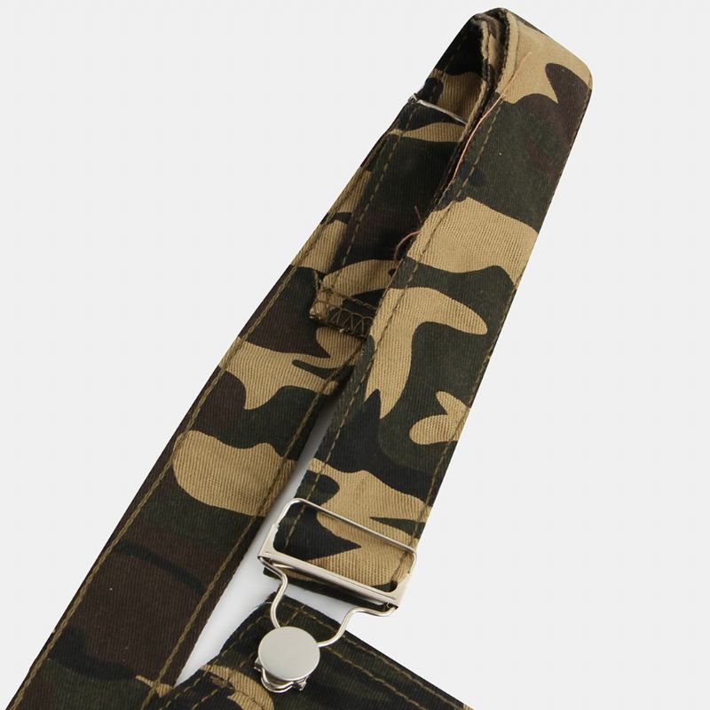 Herr Camo Tryckt Ankel Lång Elastisk Casual Jumpsuits Hängselbyxor