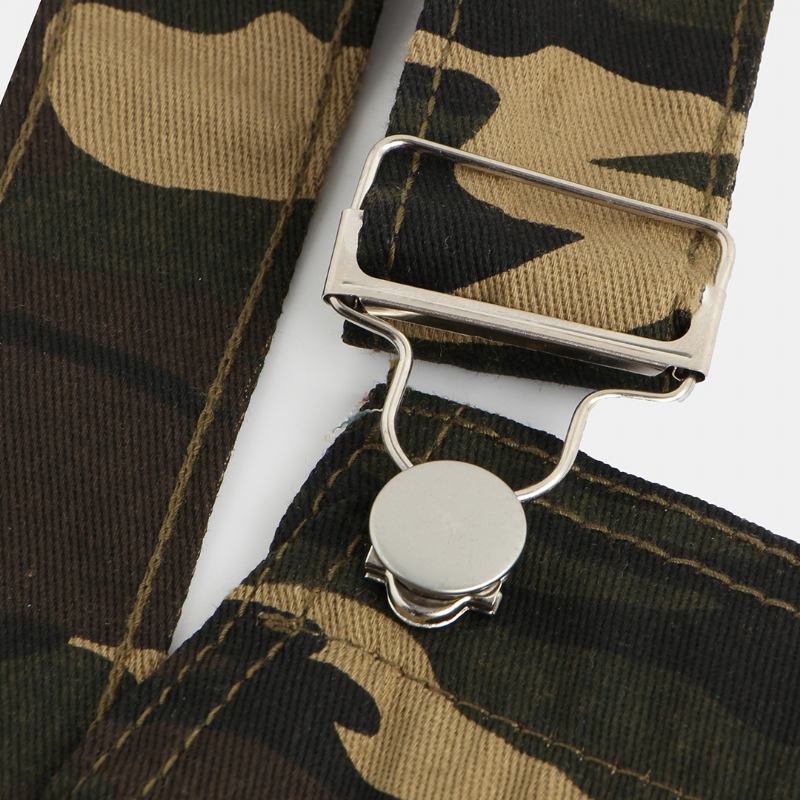 Herr Camo Tryckt Ankel Lång Elastisk Casual Jumpsuits Hängselbyxor