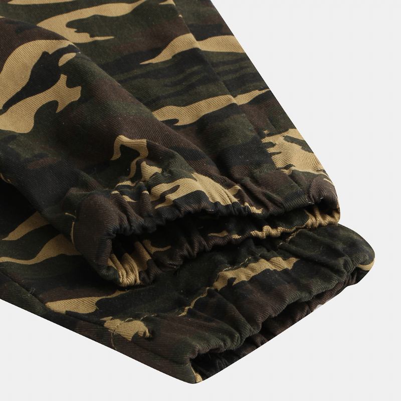 Herr Camo Tryckt Ankel Lång Elastisk Casual Jumpsuits Hängselbyxor