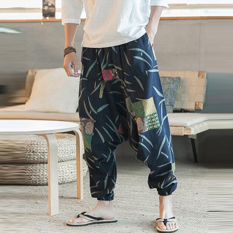 Herr Etniskt Mönster Printe Blommig Harem Yoga Baggy Pants
