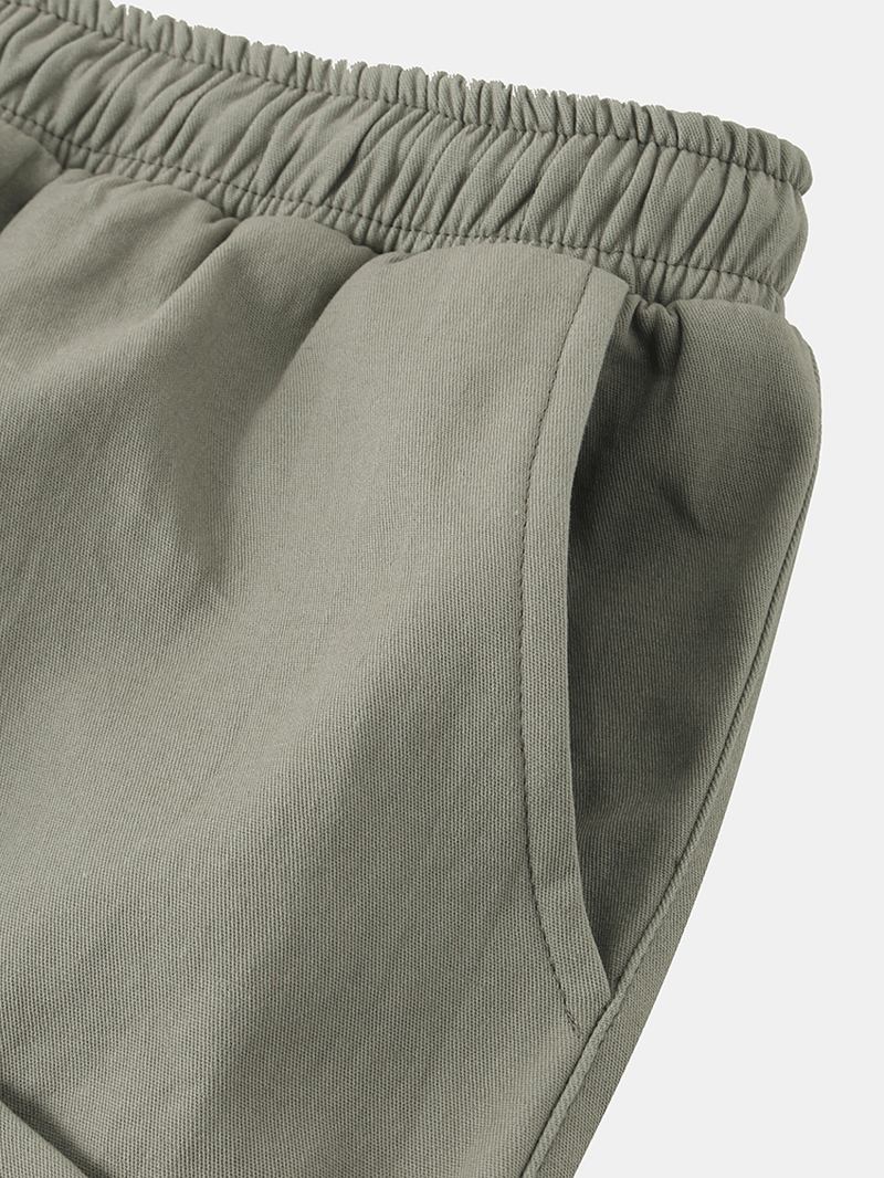 Herr Multi-pocket Tjock Varm Dragsko Midja Bomull Casual Harem Byxor