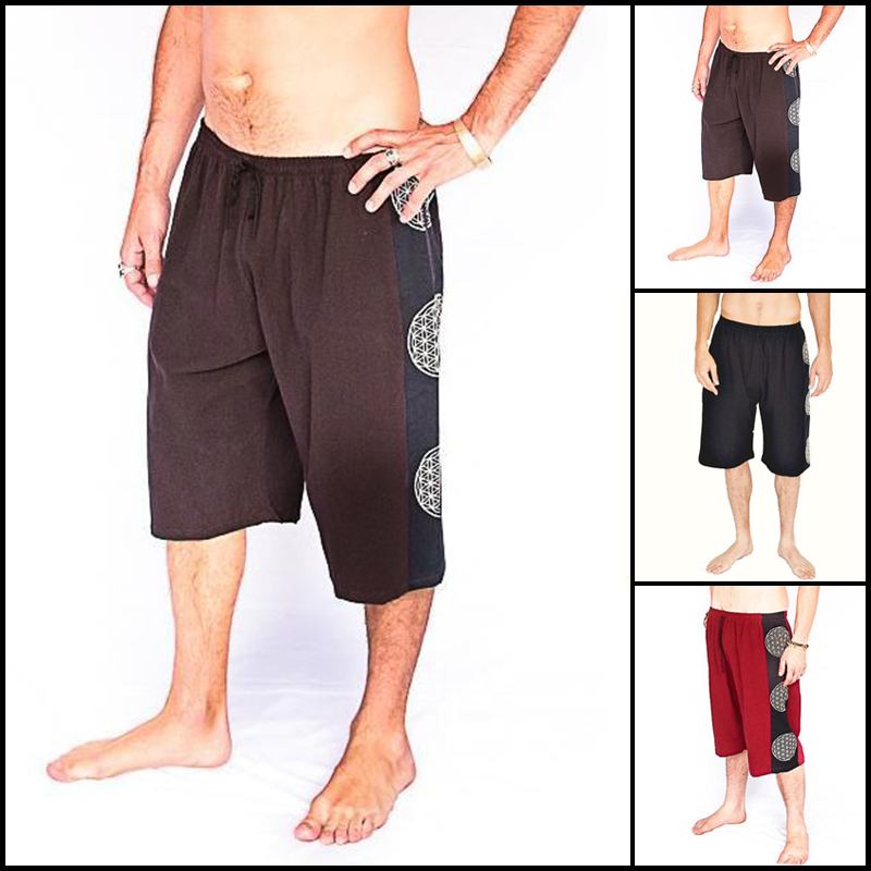 Herr Retrotryckt Beach Holiday Casual Shorts Andas Snabbtorka Half Pants