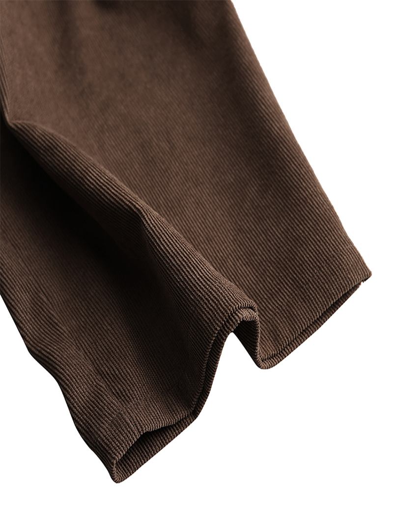 Kvinnor Casual Vintage Corduroy Loose Byxor Med Fickor