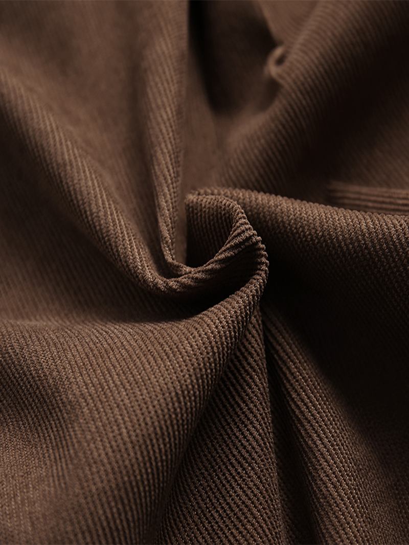 Kvinnor Casual Vintage Corduroy Loose Byxor Med Fickor