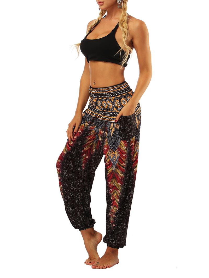 Kvinnor Etnisk Stil Strand Sport Bloomers Casual Lösa Yogabyxor
