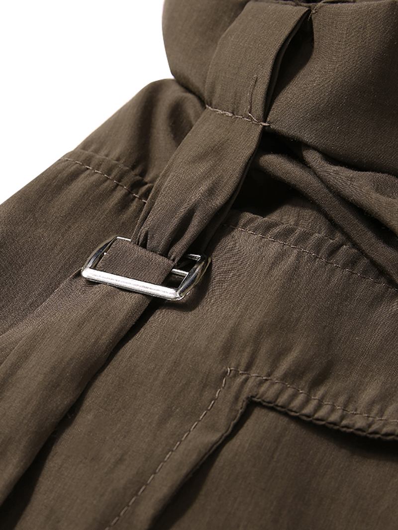 Kvinnor Solid Resår Midja Button Casual Byxor