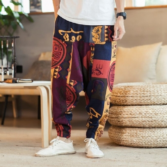 Lös Hip-hop National Style Linne Casual Byxor Herr Lös