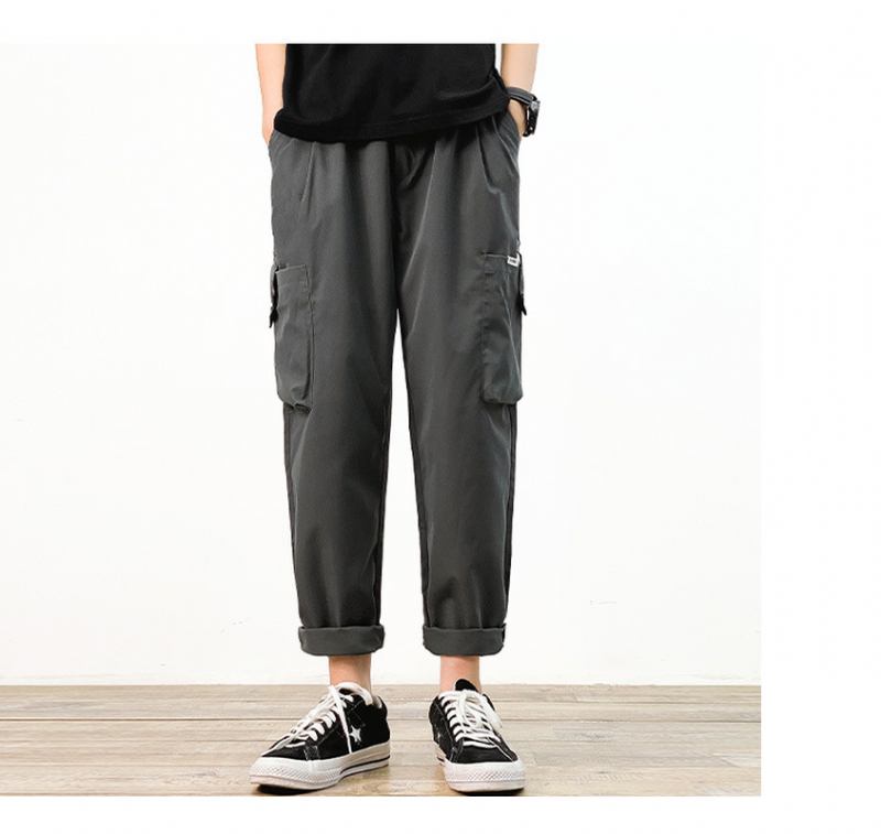 Lösa Casual Tunna Byxor Med Raka Ben För Män