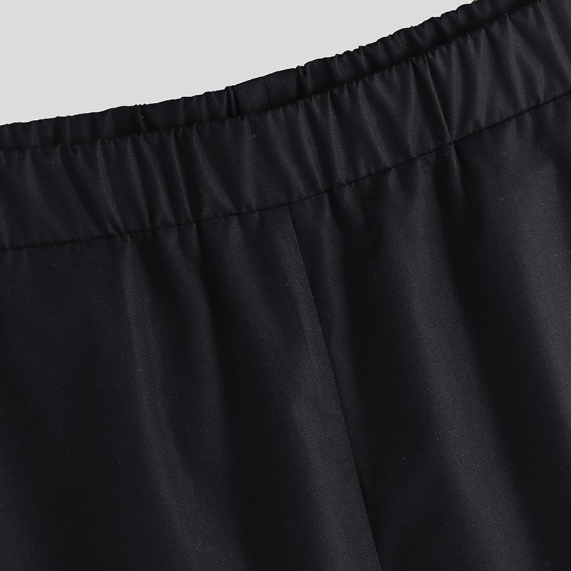 Män Line Cutting Stitching Enfärgade Byxor