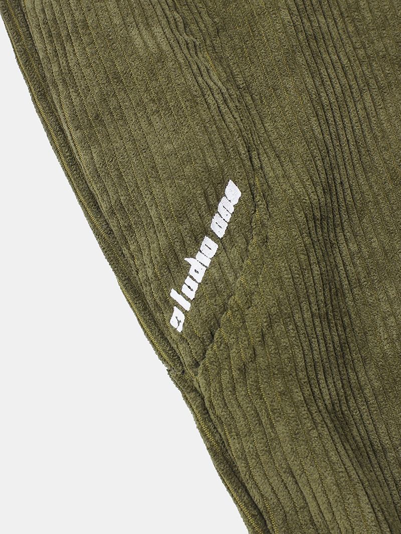 Manchester Bomull Solid Casual Harm Byxor Med Dragsko Med Dragsko