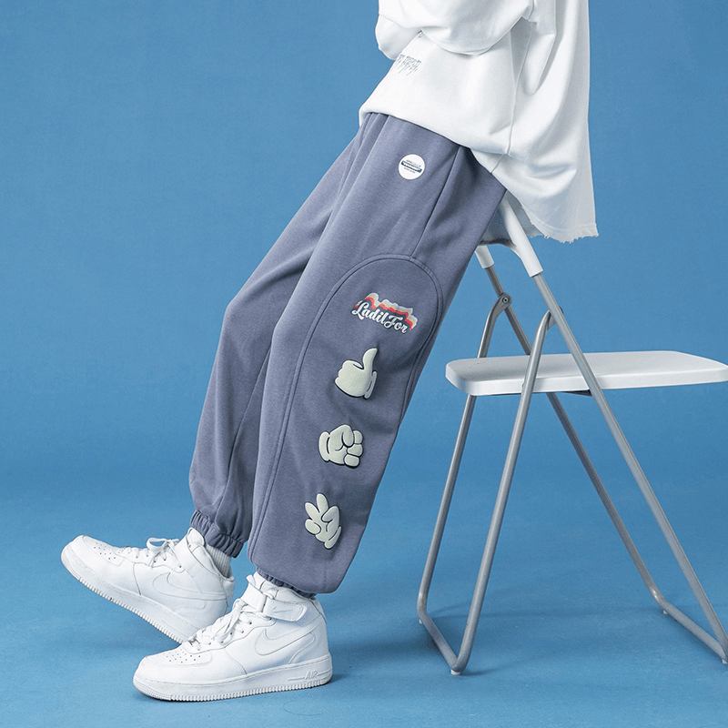 Nya Trender För Män Löstsittande Ankellånga Casual All-match Byxor
