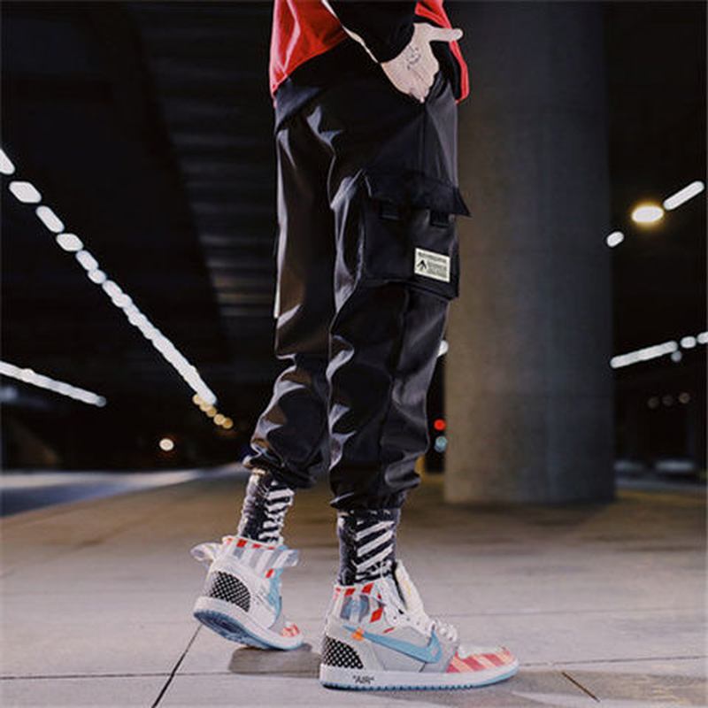 Overall Herr Vår Och Sommar Koreansk Stil Cropped Byxor Trendfunktion Vind