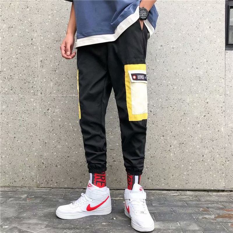 Säsong Ny Stil Closing Feet Overaller Herr National Tide Wild Big Pocket Herrbyxor Japanska Lösa Casual Byxor