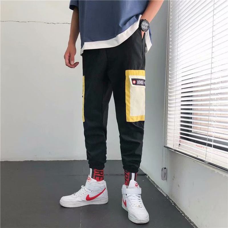 Säsong Ny Stil Closing Feet Overaller Herr National Tide Wild Big Pocket Herrbyxor Japanska Lösa Casual Byxor