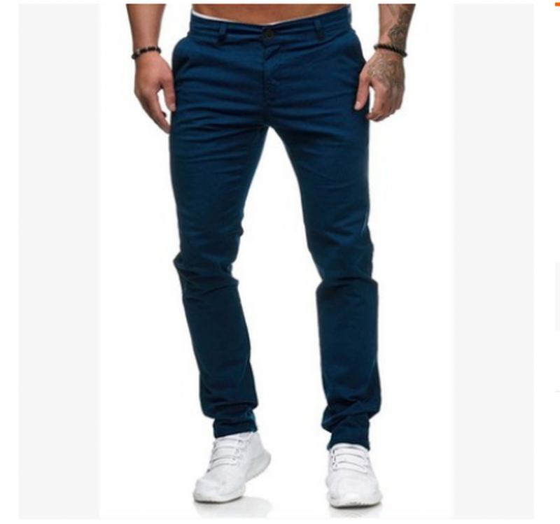 Slim-fit Byxor I Casual Färg För Män