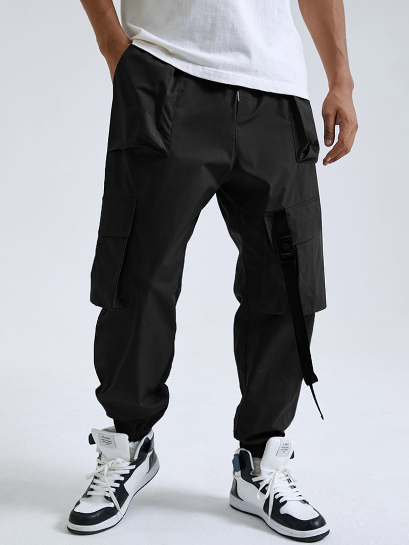 Solid Tactical Casual Tejpade Cargo Byxor Med Ficka