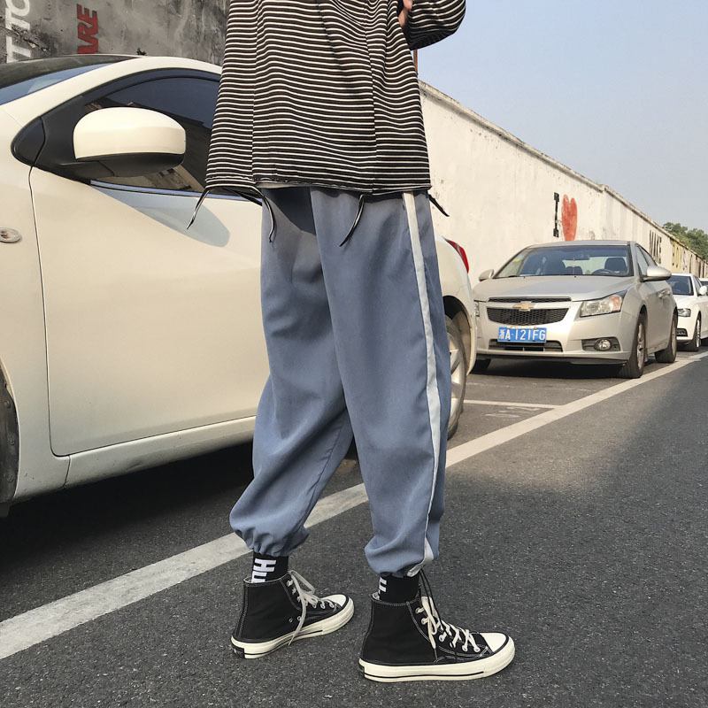 Sportbyxor Hong Kong Style Lös Casual Tunn Student Trend