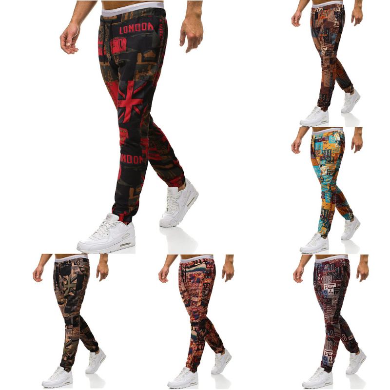 Trendiga Retro Etnisk Stil Bomull Och Linne Plus Storlek Casual Harem Byxor